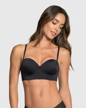 Brasier strapless de realce suave