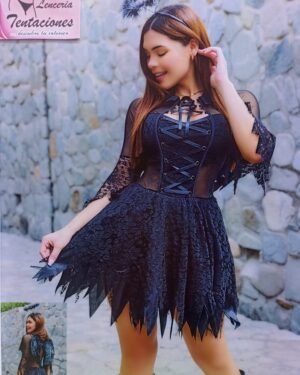 Disfraces de Halloween Black Angel Vestido